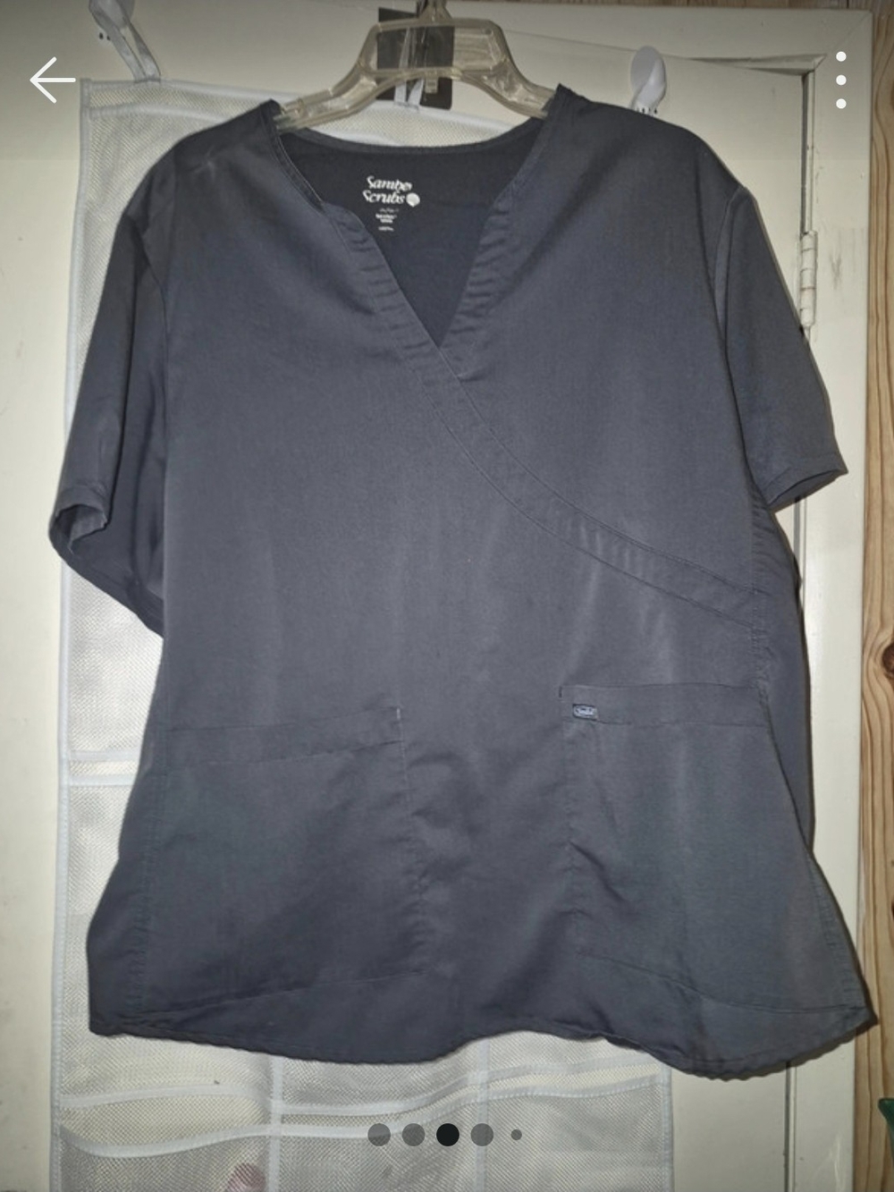 Women’s Sanibel Medical Scrub Top —3X Charcoal Gray